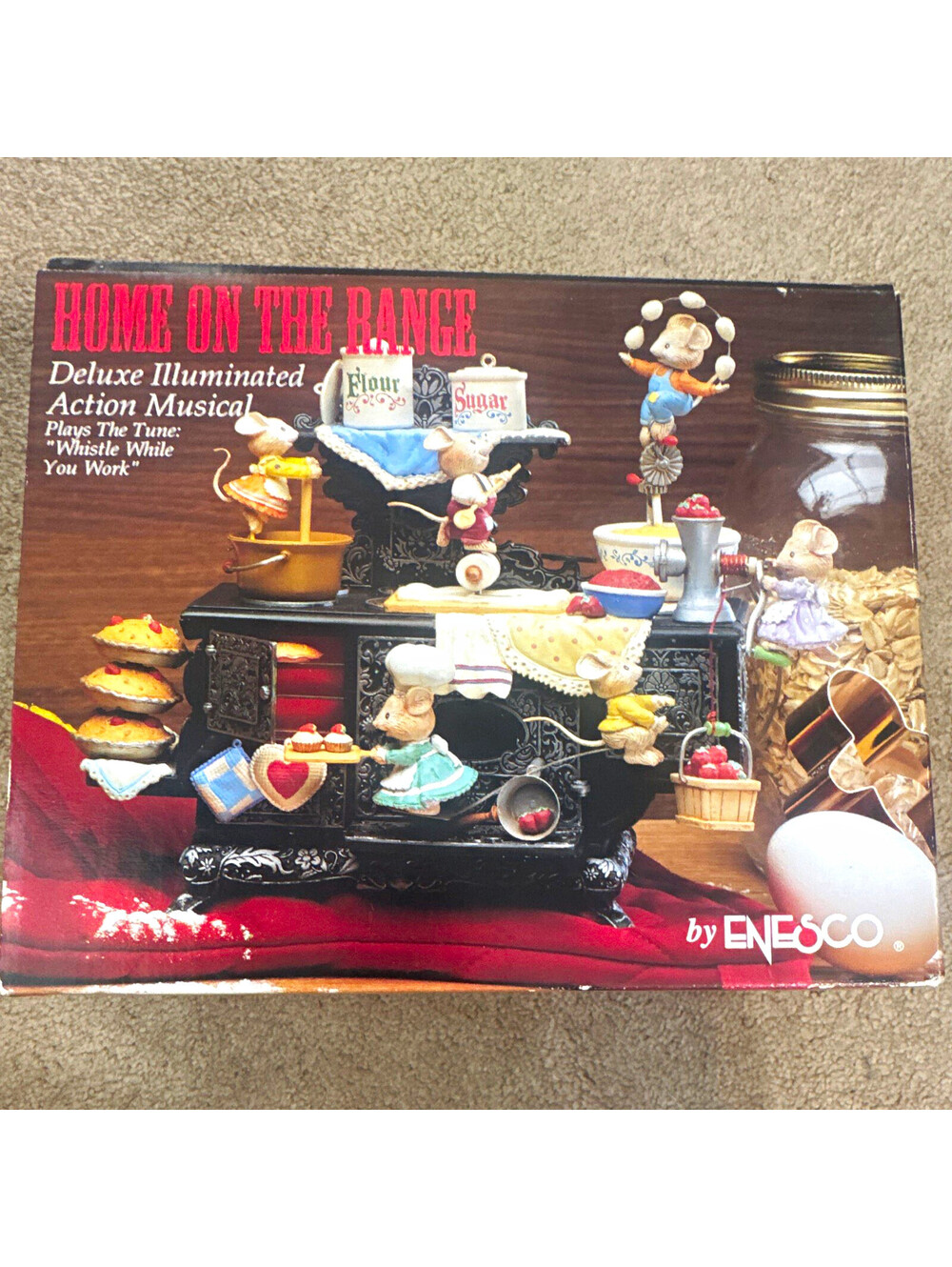 Enesco Home on the Range Deluxe Illuminated Musical Music Box w/Instructions